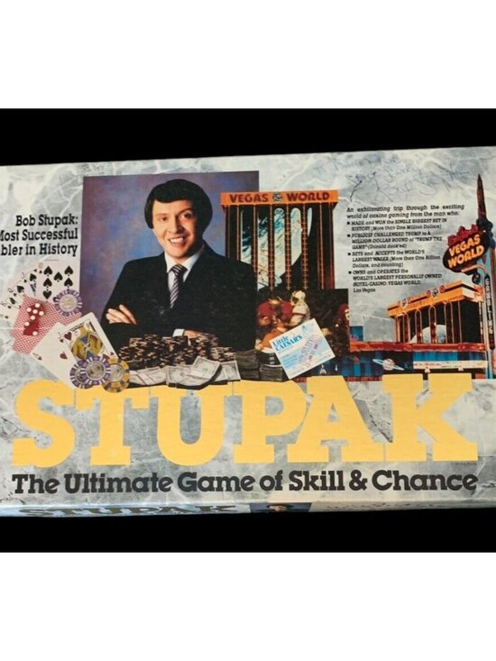 AUTOGRAPHED w PIC Bob Stupak's Las Vegas World Board Game Gazette Newspaper WSOP - Picture 1 of 14